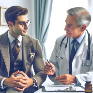 A gentleman and his doctor.