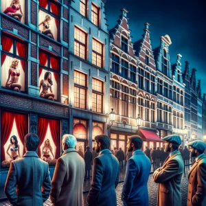 Belgian red light district. 